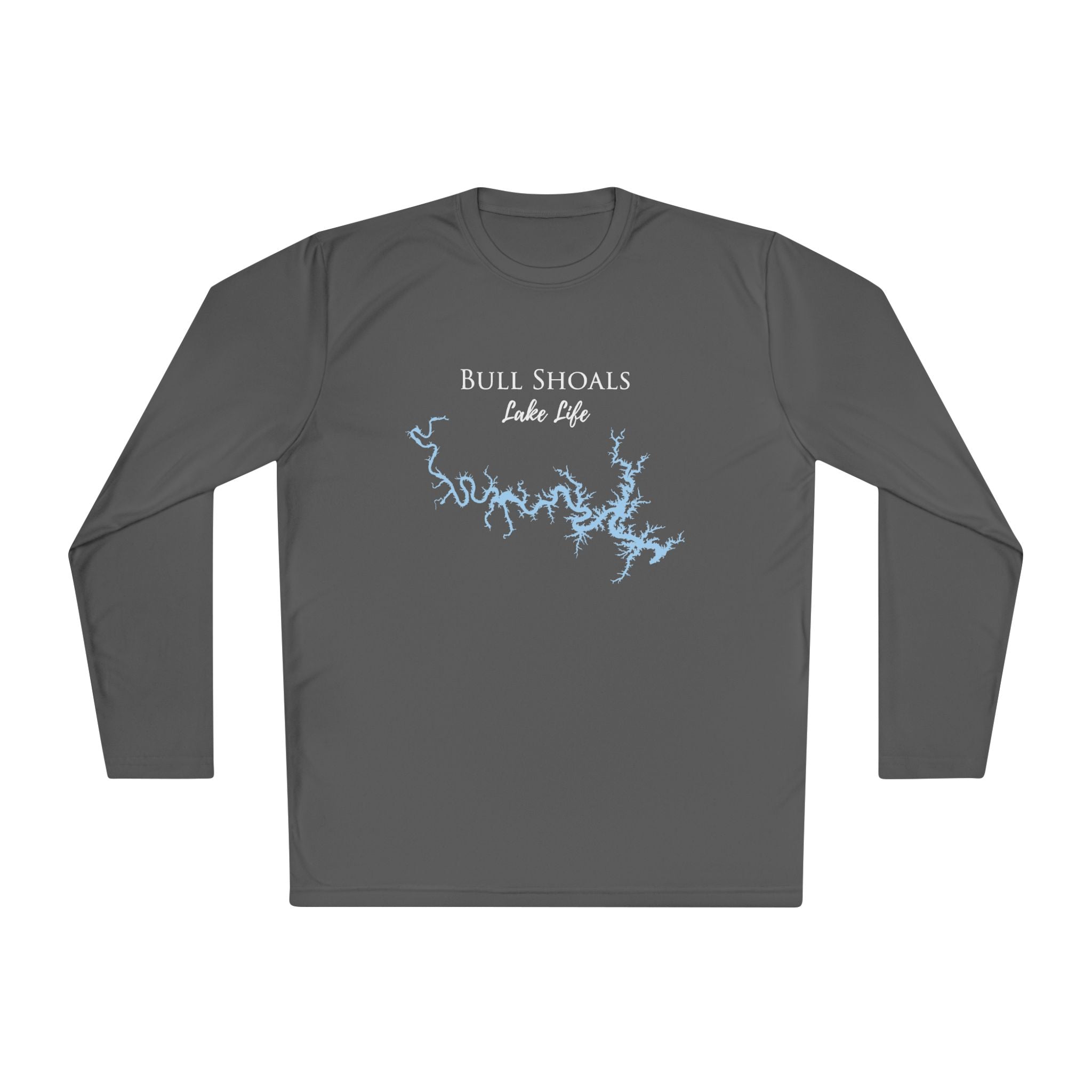 Bull Shoals Lake Life Dri-fit Boating Shirt – Breathable Material – Men's Long Sleeve Moisture Wicking Tee – Arkansas Lake