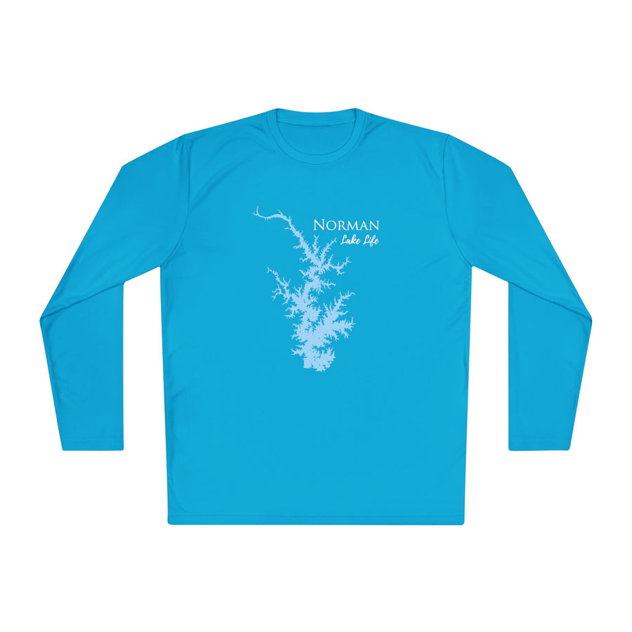 Norman Lake Life Dri-fit Boating Shirt – Breathable Material – Men's Long Sleeve Moisture Wicking Tee – North Carolina Lake