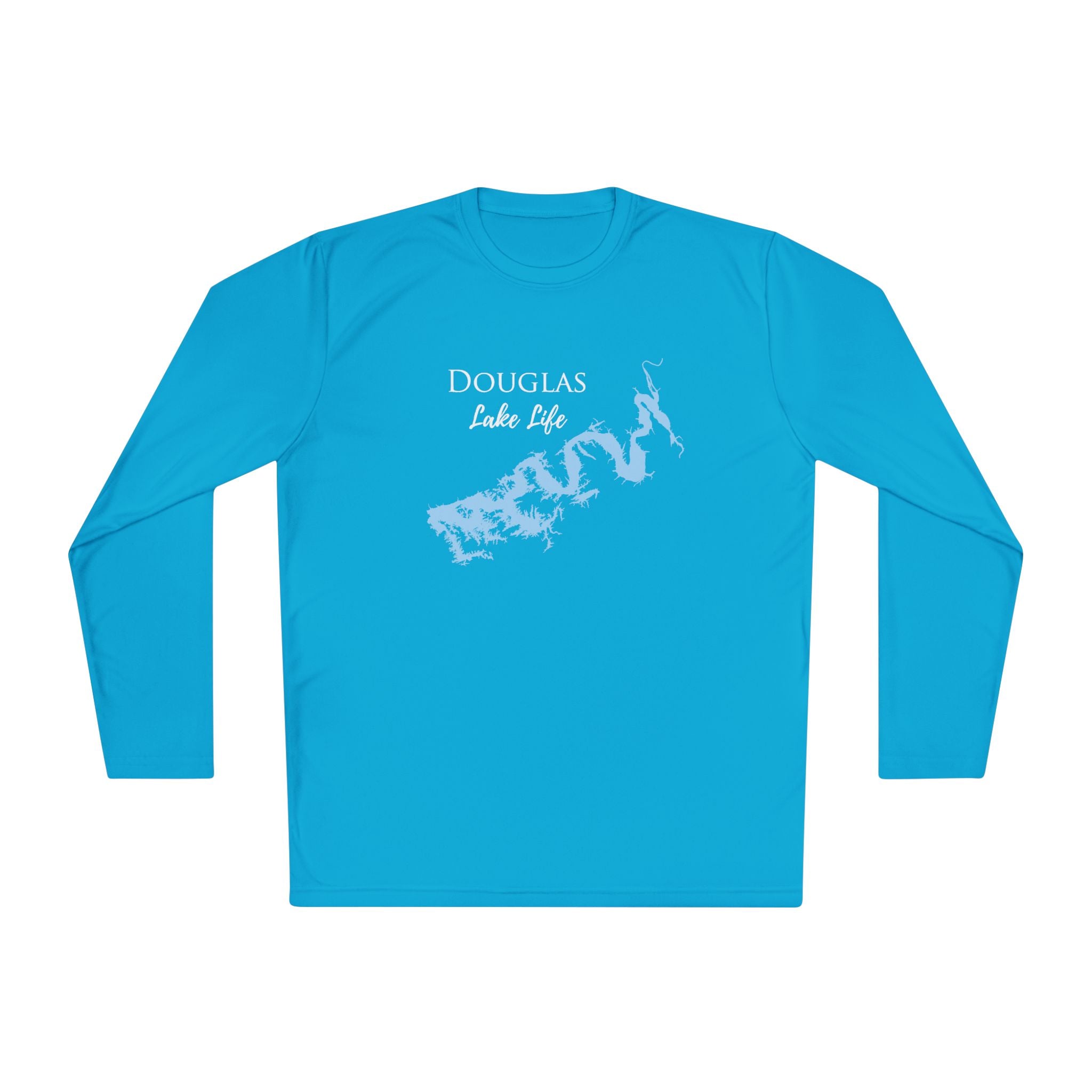 Douglas Lake Life Dri-fit Boating Shirt – Breathable Material – Men's Long Sleeve Moisture Wicking Tee – Tennessee Lake