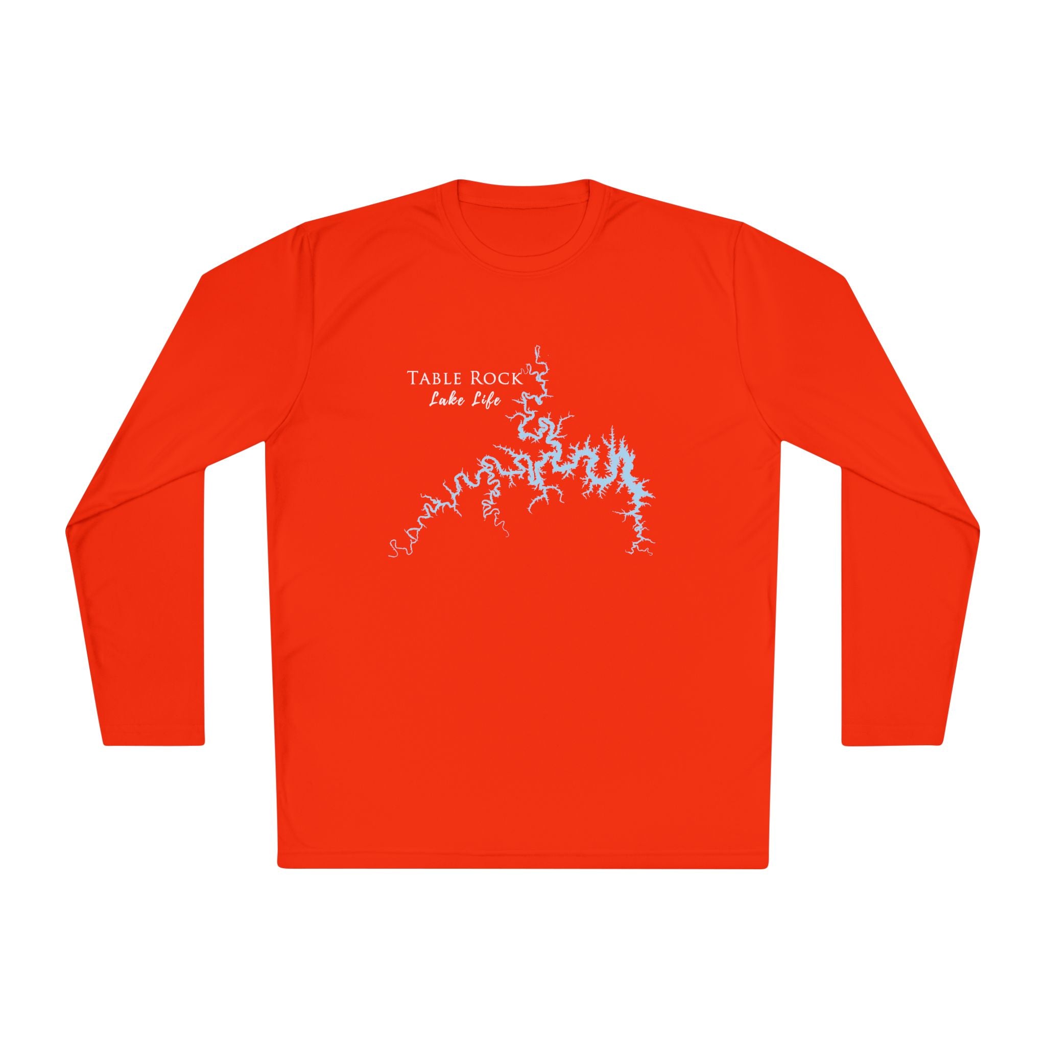 Table Rock Lake Life Dri-fit Boating Shirt – Breathable Material – Men's Long Sleeve Moisture Wicking Tee – Missouri and Arkansas Lake