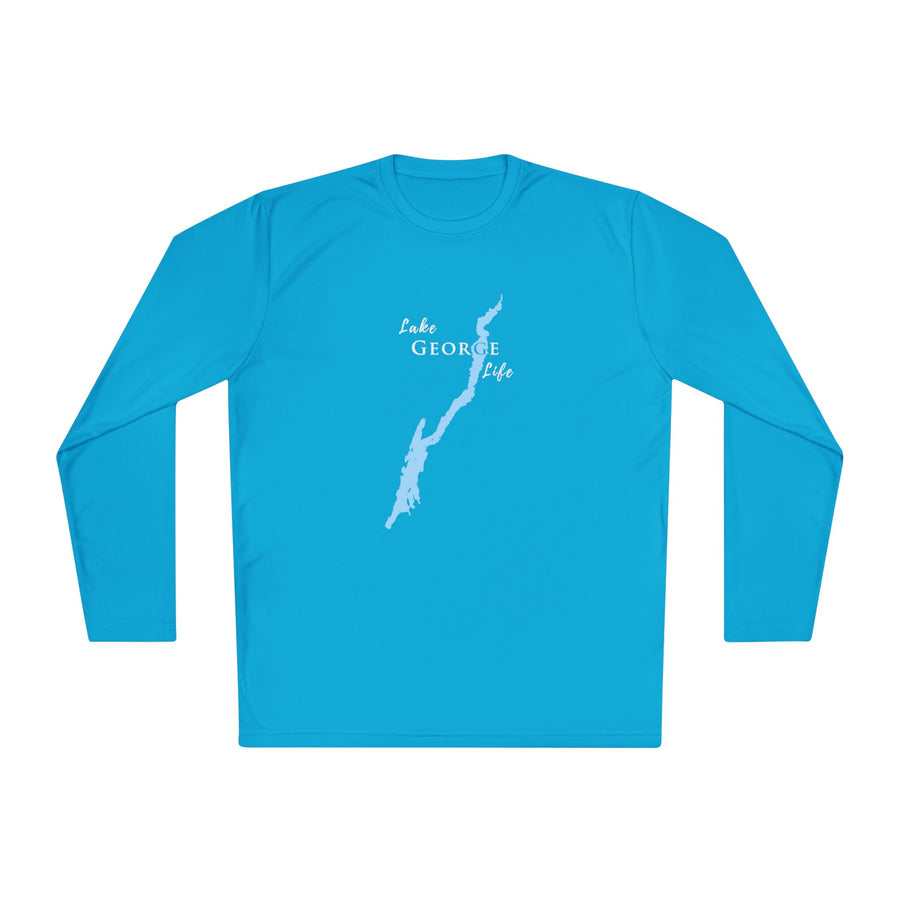 Lake George Life Dri-fit Boating Shirt – Breathable Material – Men's Long Sleeve Moisture Wicking Tee – New York Lake