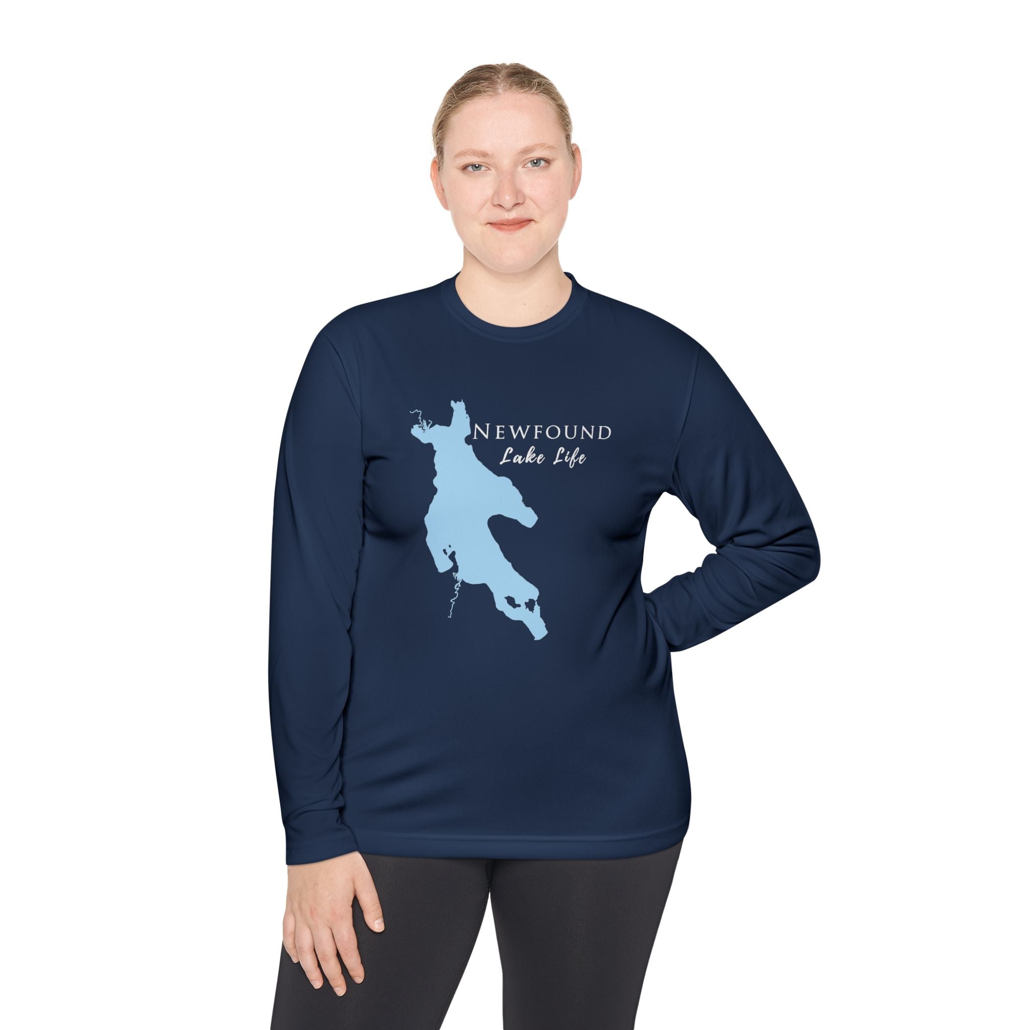 Newfound Lake Life Dri-fit Boating Shirt – Breathable Material – Men's Long Sleeve Moisture Wicking Tee – New Hampshire Lake