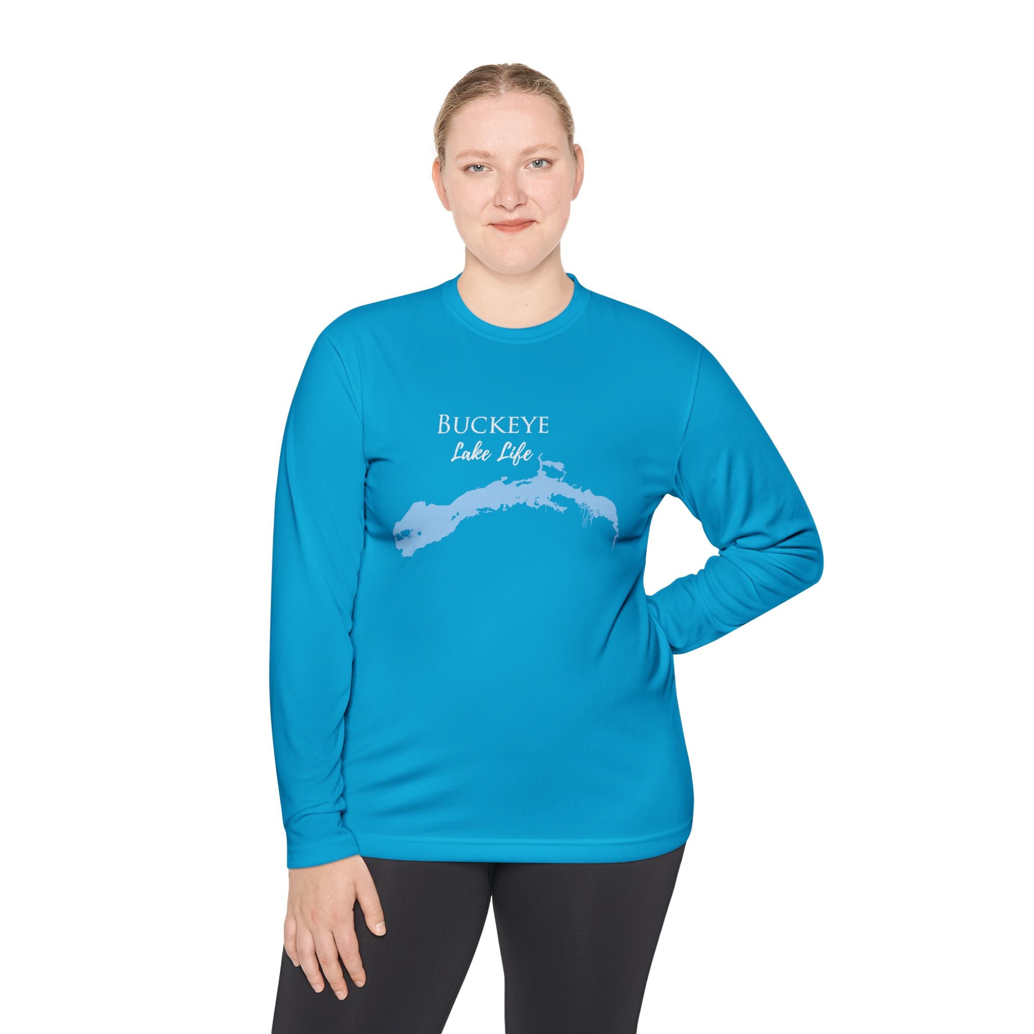 Buckeye Lake Life Dri-fit Boating Shirt – Breathable Material – Men's Long Sleeve Moisture Wicking Tee – Ohio Lake