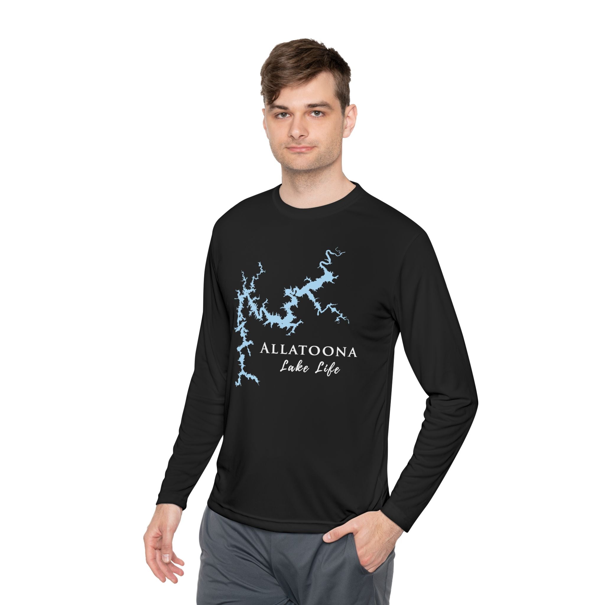 Allatoona Lake Life Dri-fit Boating Shirt – Breathable Material – Men's Long Sleeve Moisture Wicking Tee – Georgia Lake