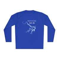 Keystone Lake Life Dri-fit Boating Shirt – Breathable Material – Men's Long Sleeve Moisture Wicking Tee – Oklahoma Lake