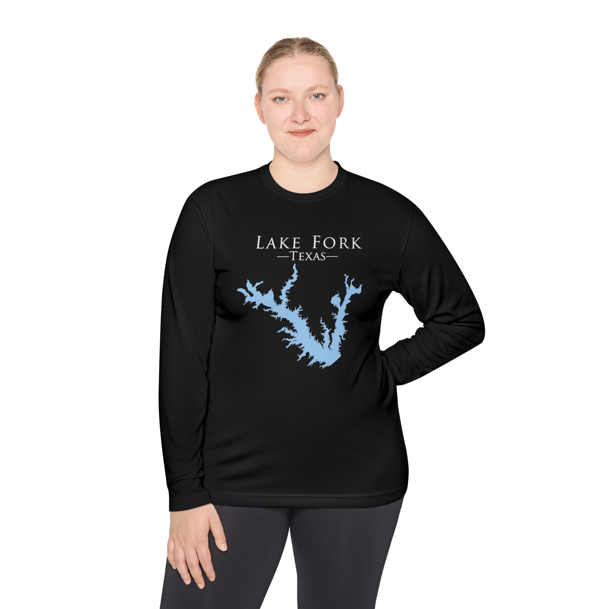Lake Fork Texas Dri-fit Boating Shirt – Breathable Material – Men's Long Sleeve Moisture Wicking Tee – Texas Lake