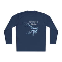 Keystone Lake Life Dri-fit Boating Shirt – Breathable Material – Men's Long Sleeve Moisture Wicking Tee – Oklahoma Lake