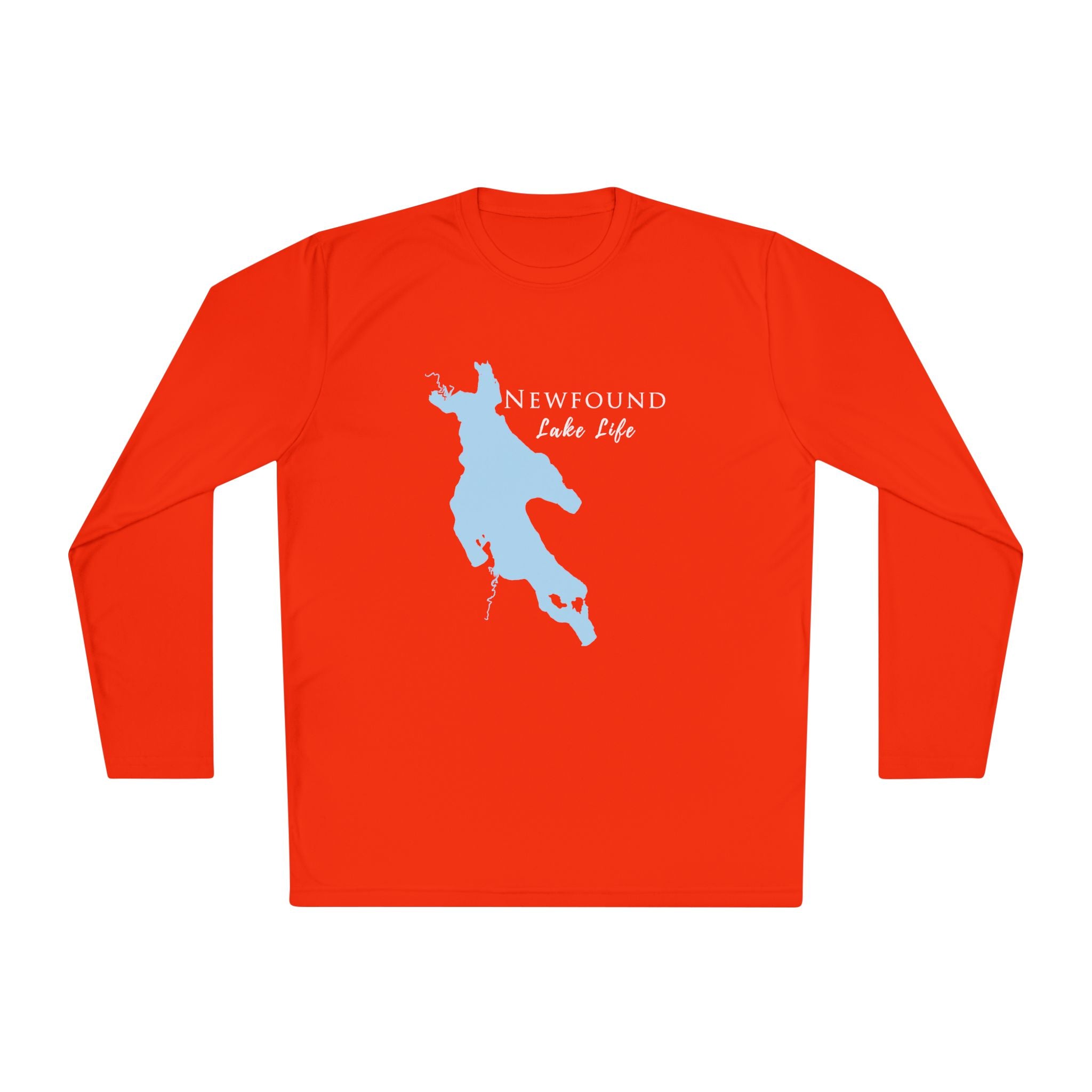 Newfound Lake Life Dri-fit Boating Shirt – Breathable Material – Men's Long Sleeve Moisture Wicking Tee – New Hampshire Lake