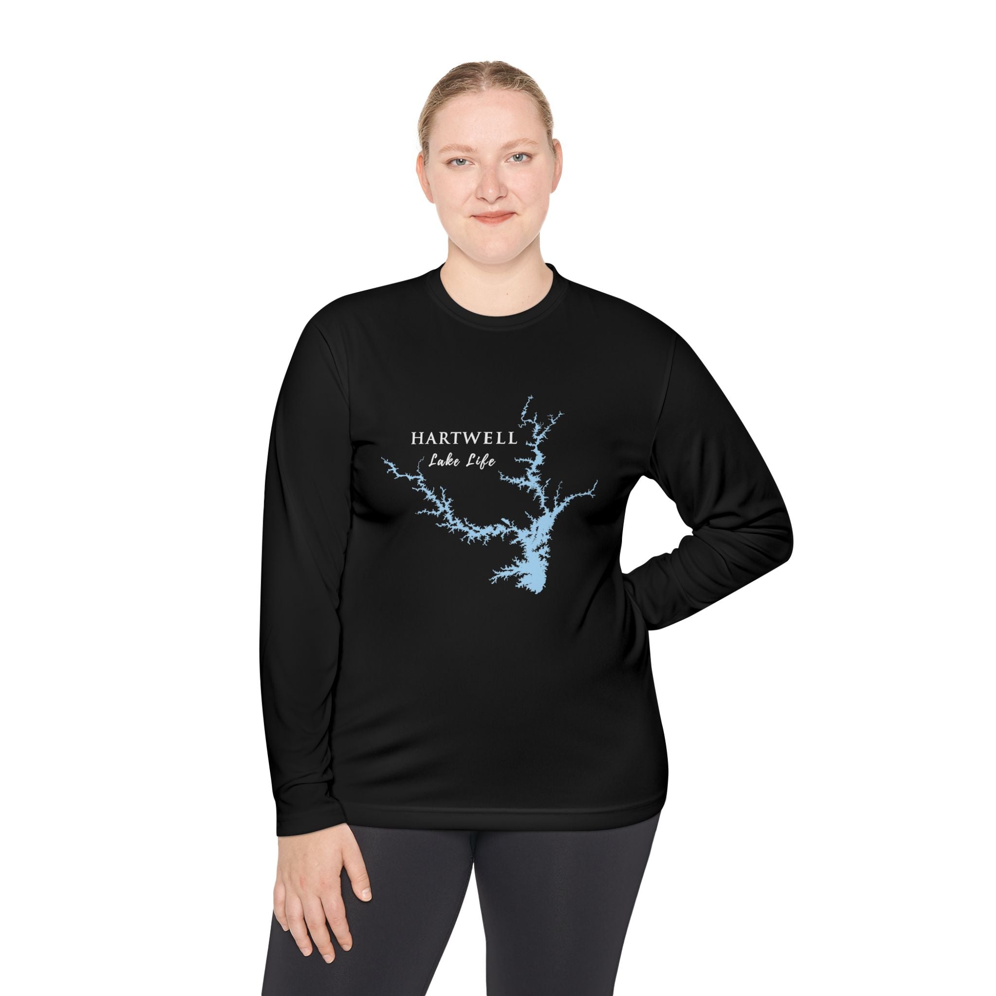Hartwell Lake Life Dri-fit Boating Shirt – Breathable Material – Men's Long Sleeve Moisture Wicking Tee – South Carolina Lake