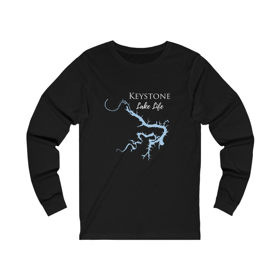 Keystone Lake Life Unisex Cotton Jersey Long Sleeve Tee - Oklahoma Lake