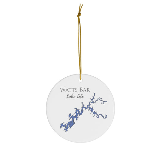 Watts Bar Ceramic Ornament - Classic Christmas Ornaments -  Tennessee Lake