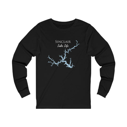 Sinclair - Lake Life Unisex Cotton Jersey Long Sleeve Tee - Georgia Lake