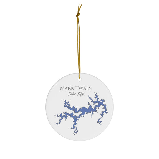 Mark Twain Lake Ceramic Ornament - Classic Christmas Ornaments -  Missouri Lake