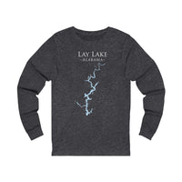 Lay Lake Alabama - Cotton Jersey Long Sleeve Tee - Alabama Lake