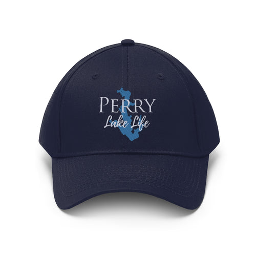 Perry Lake - Unisex Twill Hat - Kansas Lake