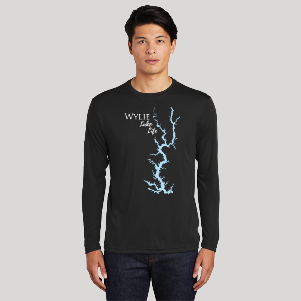 Wylie Lake Life Dri-fit Boating Shirt - Breathable Material- Men's Long Sleeve Moisture Wicking Tee - South Carolina & North Carolina Lake