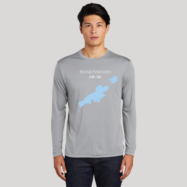 Swartswood Lake Life Dri-fit Boating Shirt - Breathable Material- Men's Long Sleeve Moisture Wicking Tee - New Jersey Lake