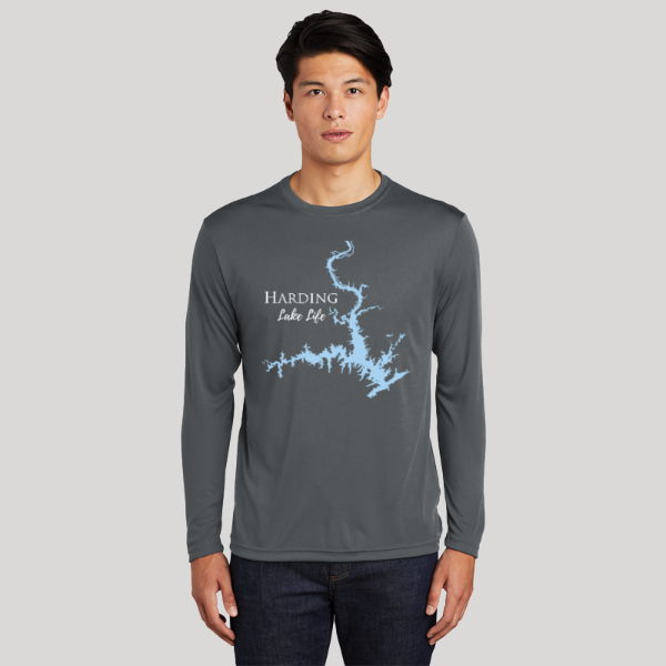 Harding Lake Life Dri-fit Boating Shirt - Breathable Material- Men's Long Sleeve Moisture Wicking Tee - Georgia Lake