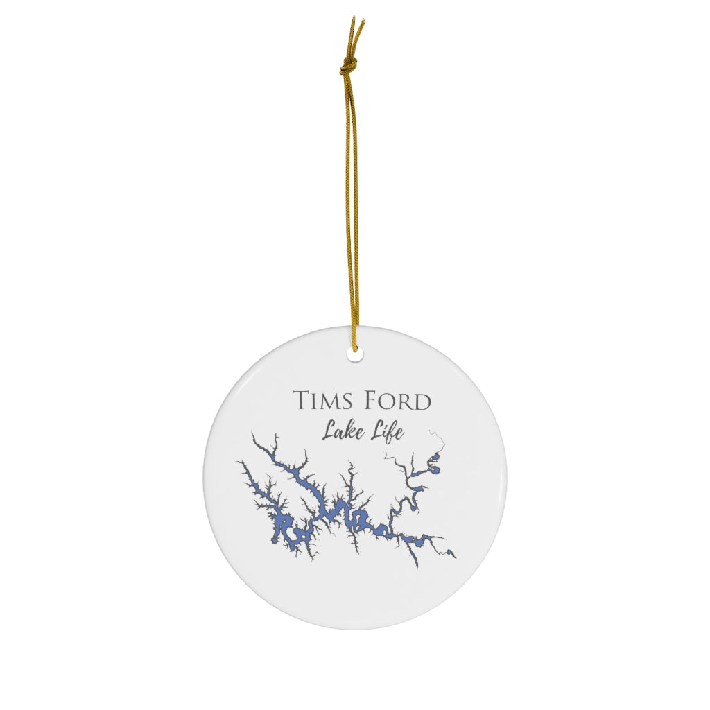 Tims Ford Lake Life Ceramic Ornament - Classic Christmas Ornaments - Tennessee Lake