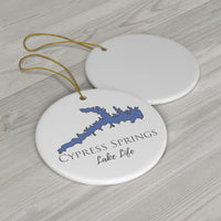 Cypress Springs Ceramic Ornament - Classic Christmas Ornaments -  Texas Lake
