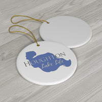 Houghton Lake Life Ceramic Ornament - Classic Christmas Ornaments - Michigan Lake