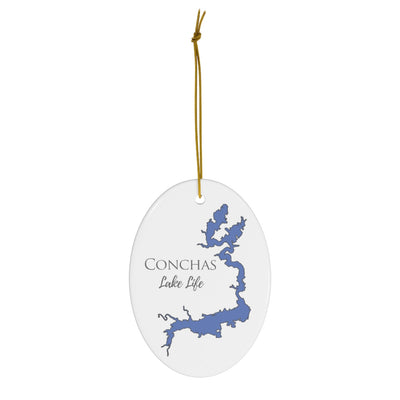 Conchas Lake Life Ceramic Ornament - Classic Christmas Ornaments -  New Mexico Lake