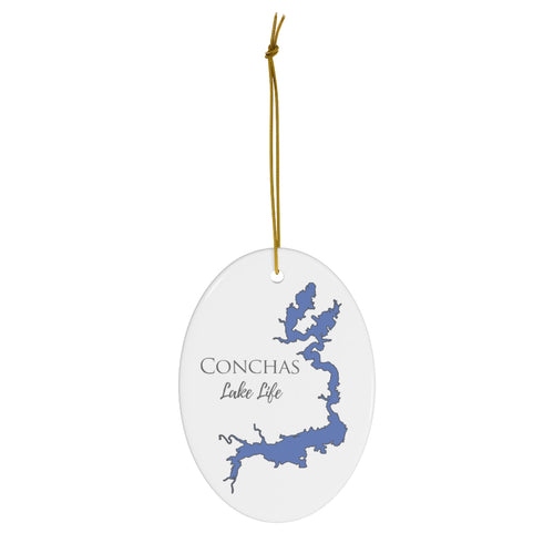 Conchas Lake Life Ceramic Ornament - Classic Christmas Ornaments -  New Mexico Lake