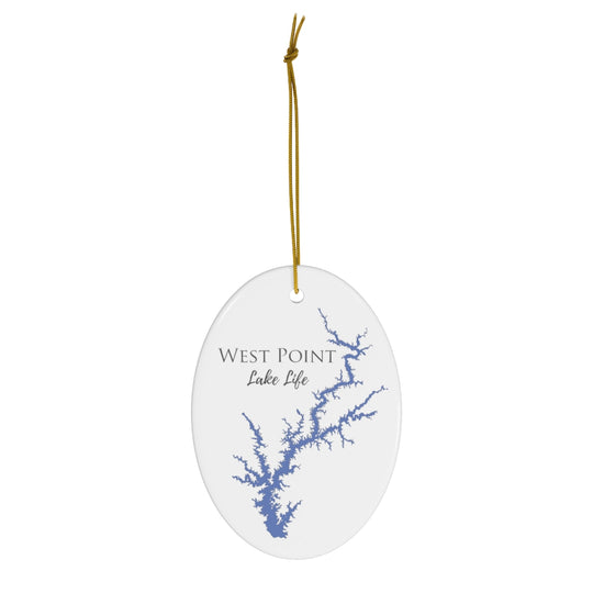 West Point Lake Life Ceramic Ornament - Classic Christmas Ornaments - Georgia Lake