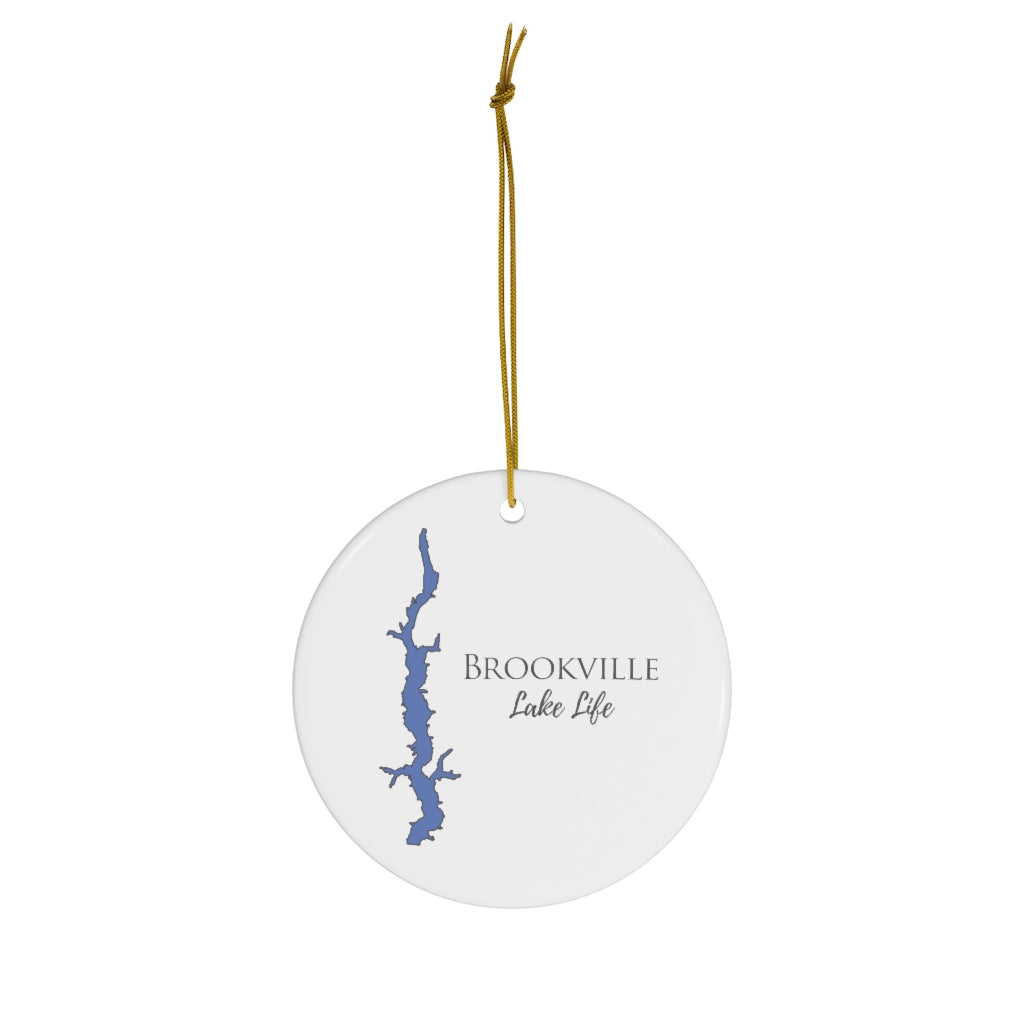 Brookville Ceramic Ornament - Classic Christmas Ornaments -  Indiana Lake
