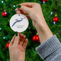 Cherokee TN Lake Life Ceramic Ornament - Classic Christmas Ornaments - Tennessee Lake
