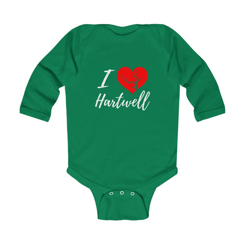 Lake Hartwell Baby Onsie!  I Love Lake Hartwell Infant Long Sleeve Bodysuit - Georgia Lake