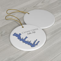 Cedar Creek Lake Life Ceramic Ornament - Classic Christmas Ornaments -  Texas Lake
