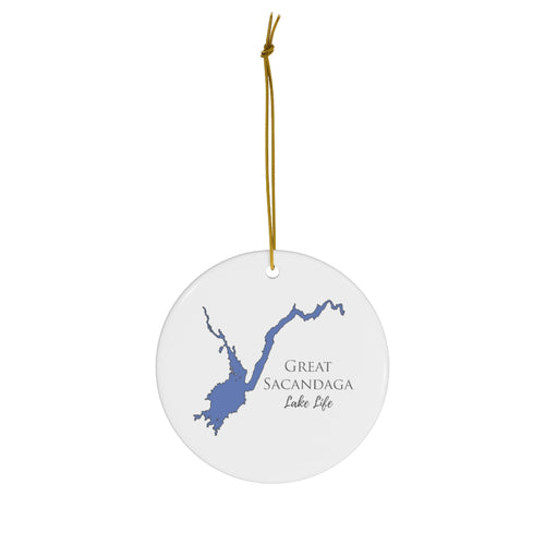 Great Sacandaga Lake Life Ceramic Ornament - Classic Christmas Ornaments - New York Lake