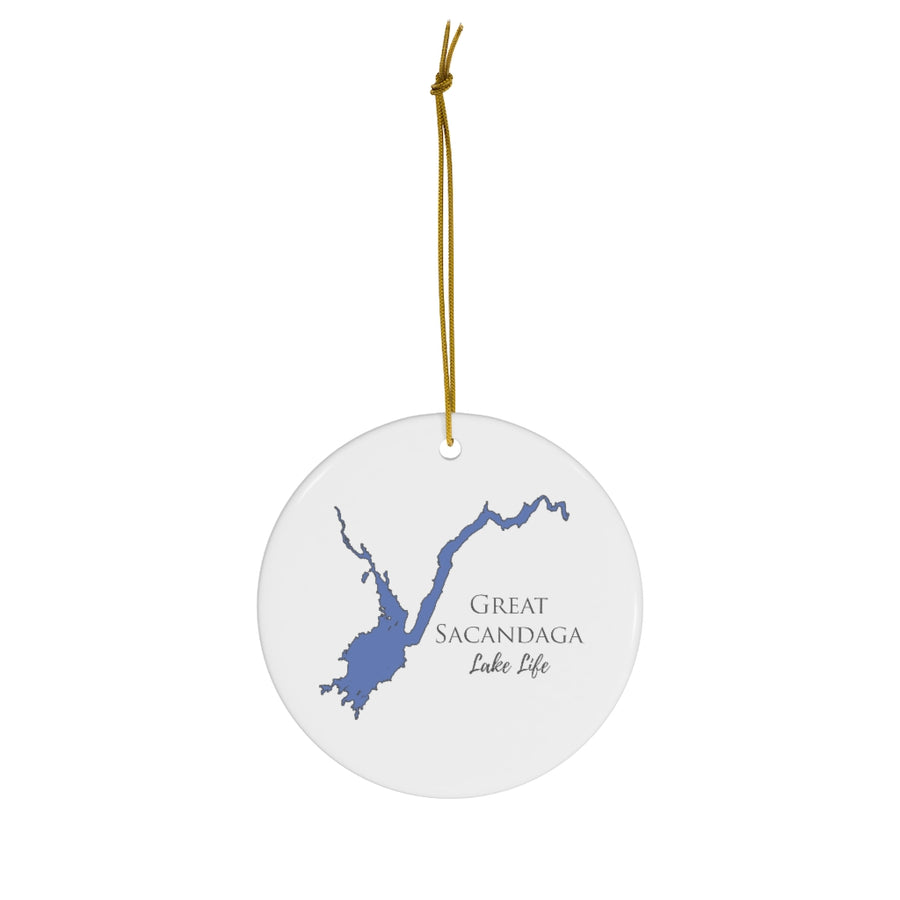 Great Sacandaga Lake Life Ceramic Ornament - Classic Christmas Ornaments - New York Lake