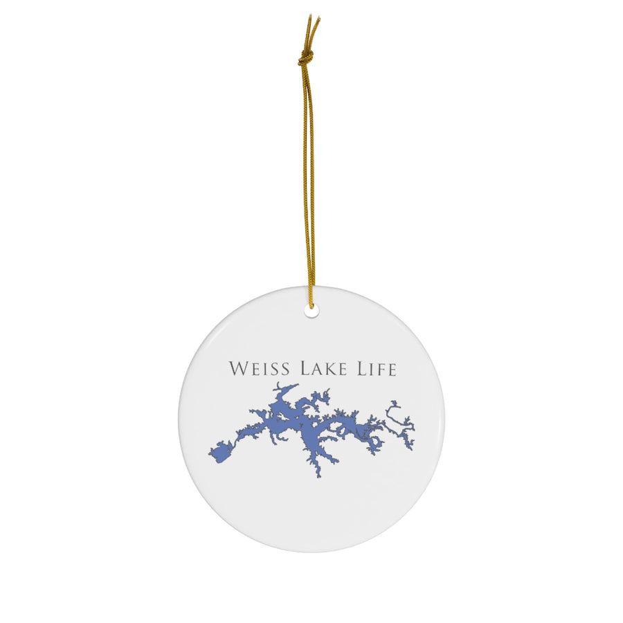 Weiss Lake Life Ceramic Ornaments - Classic Christmas Ornament -   Alabama & Georgia Lake