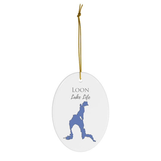 Loon Lake Life Ceramic Ornament - Classic Christmas Ornaments -  New York Lake