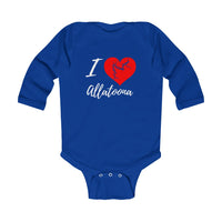 I Love Allatoona Onsie - I heart Allatoona Baby - Lake Allatoona - Infant Long Sleeve Bodysuit - Georgia Lake