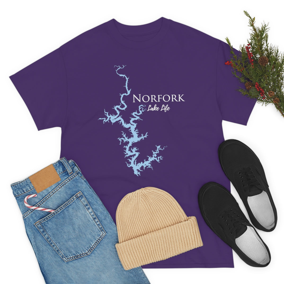 Norfork Lake Life Heavy Cotton Tee - Arkansas and Mississippi Lake