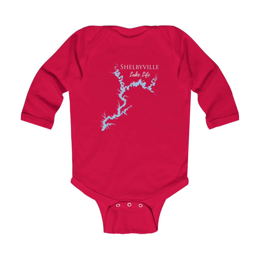 Shelbyville Lake Life - Infant Long Sleeve Bodysuit - Illinois Lake