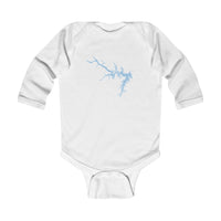 Buggs Island Baby Onsie! Kerr Lake Infant Long Sleeve Bodysuit - Virginia North Carolina Lake