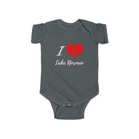Cute! I Love Lake Norman Onsie | Infant Fine Jersey Bodysuit Lake Norman outside of Charlotte Onsie