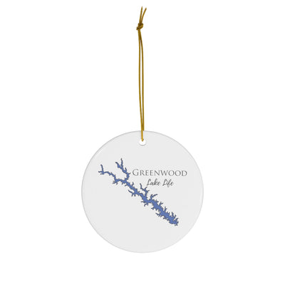 Greenwood Lake Life Ceramic Ornament - Classic Christmas Ornaments -  South Carolina Lake