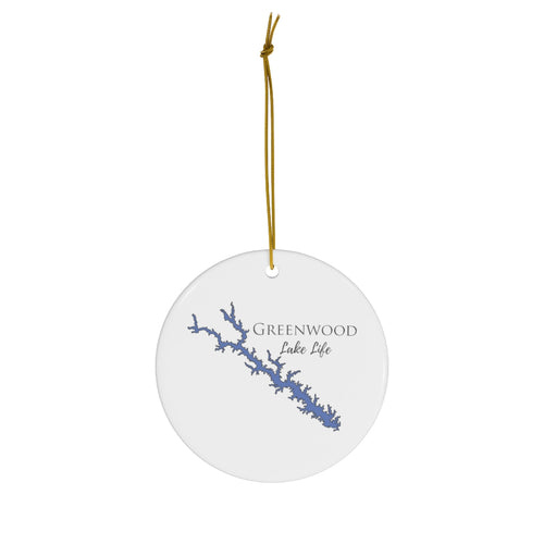 Greenwood Lake Life Ceramic Ornament - Classic Christmas Ornaments -  South Carolina Lake