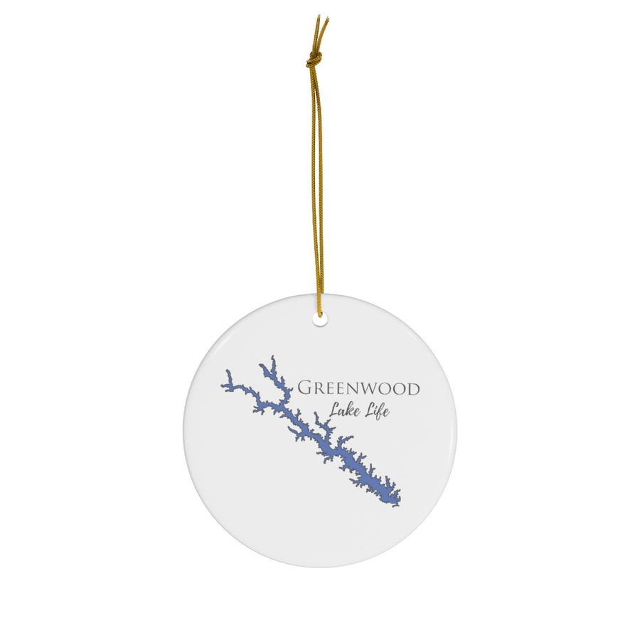 Greenwood Lake Life Ceramic Ornament - Classic Christmas Ornaments -  South Carolina Lake