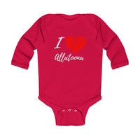 I Love Allatoona Onsie - I heart Allatoona Baby - Lake Allatoona - Infant Long Sleeve Bodysuit - Georgia Lake