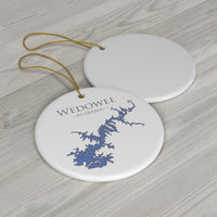 Lake Wedowee Ceramic Ornament - Classic Christmas Ornaments -  Alabama Lake