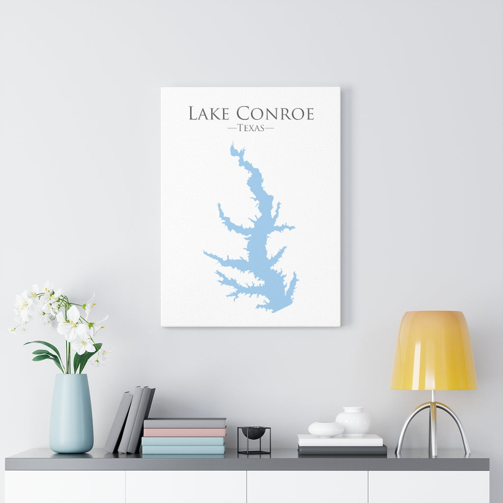 Lake Conroe Texas - Canvas Gallery Wrap - Canvas Print - Texas Lake