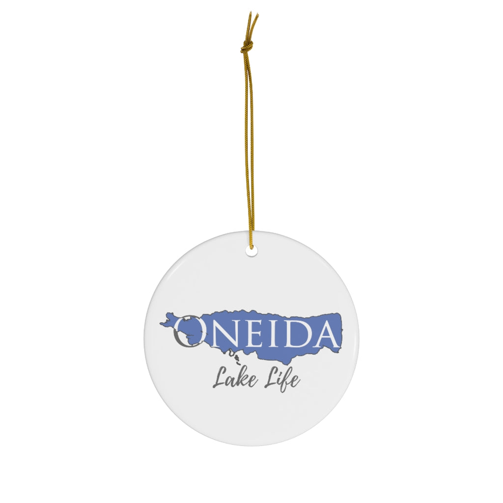 Oneida Lake Life Ceramic Ornament - Classic Christmas Ornaments - New York Lake