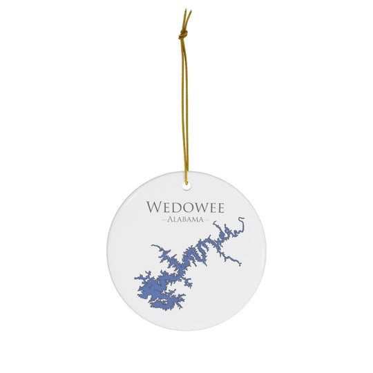 Lake Wedowee Ceramic Ornament - Classic Christmas Ornaments -  Alabama Lake