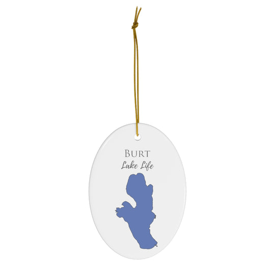 Burt Lake Life Ceramic Ornament - Classic Christmas Ornaments -  Michigan Lake